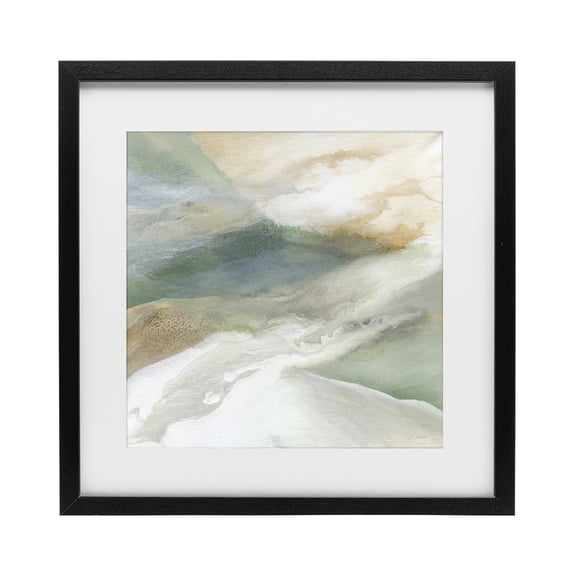 Stupell Industries Serene Mist Over Rolling Fields Black Framed Print Under Glass, design by Carol Robinson