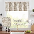 thumbnail image 2 of Cortina de Cenefa JINCHAN Floral de Lino para Cocina 40x120 cm Taupe, 2 of 8