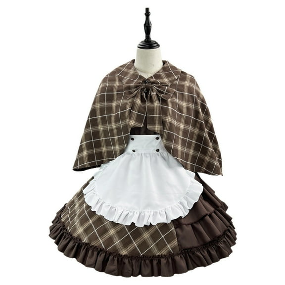 Plus Size Anime Detective Maid Performance Outfit for Women
