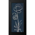 thumbnail image 2 of Vassileva, Silvia 12x24 Black Modern Framed Museum Art Print Titled - Indigo Floral II, 2 of 5