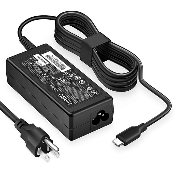Charger Compatible with HP Laptop Chromebook 65W 45W USB C Fast Power Adapter