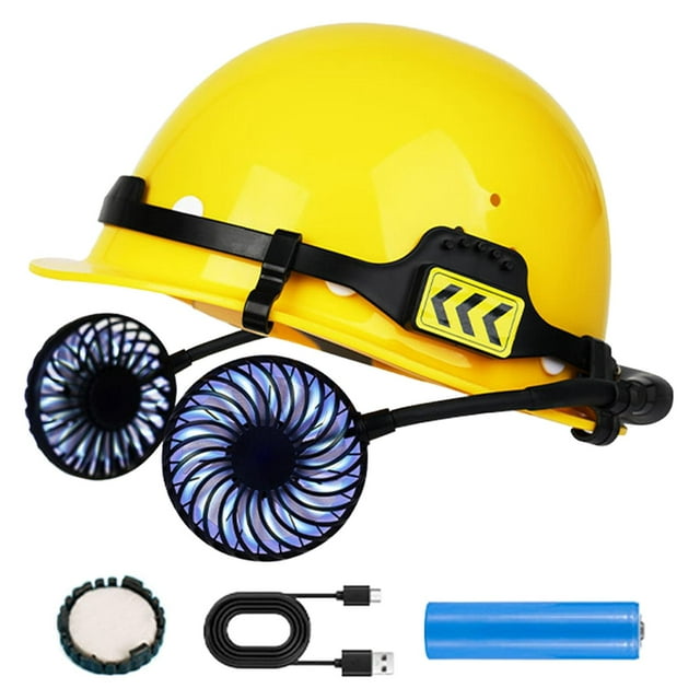 Fanático del casco duro,Ventilador portátil para cascos de seguridad,Ventilador portátil para construcción al aire libre,gorro de enfriamiento,Ventilador de casco con clip Ventilador de