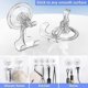 thumbnail image 4 of Shower Shaver Holder Set Of 2, Removable Wall Suction Cup Hook For Bathroom Kitchen Bedroom Tile Towel Holder Razor Clothes Bag, 4 of 5