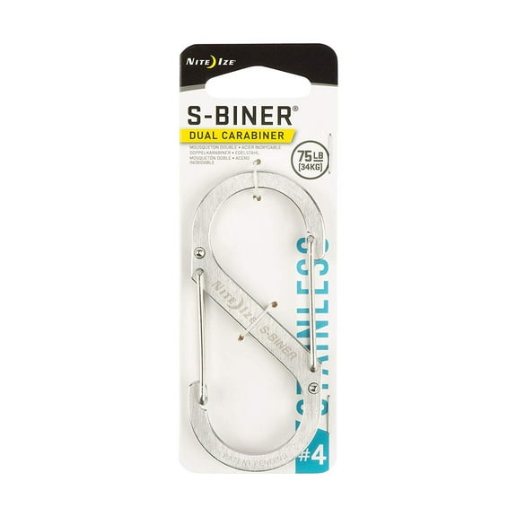 Nite Ize Size-4 S-Biner Dual Carabiner, Stainless-Steel