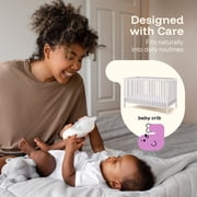HARPPA White Convertible Baby Crib, GREENGUARD Gold Certified Full Size Crib for Babies and Toddlers, Modern Nursery Bed with Adjustable Heights