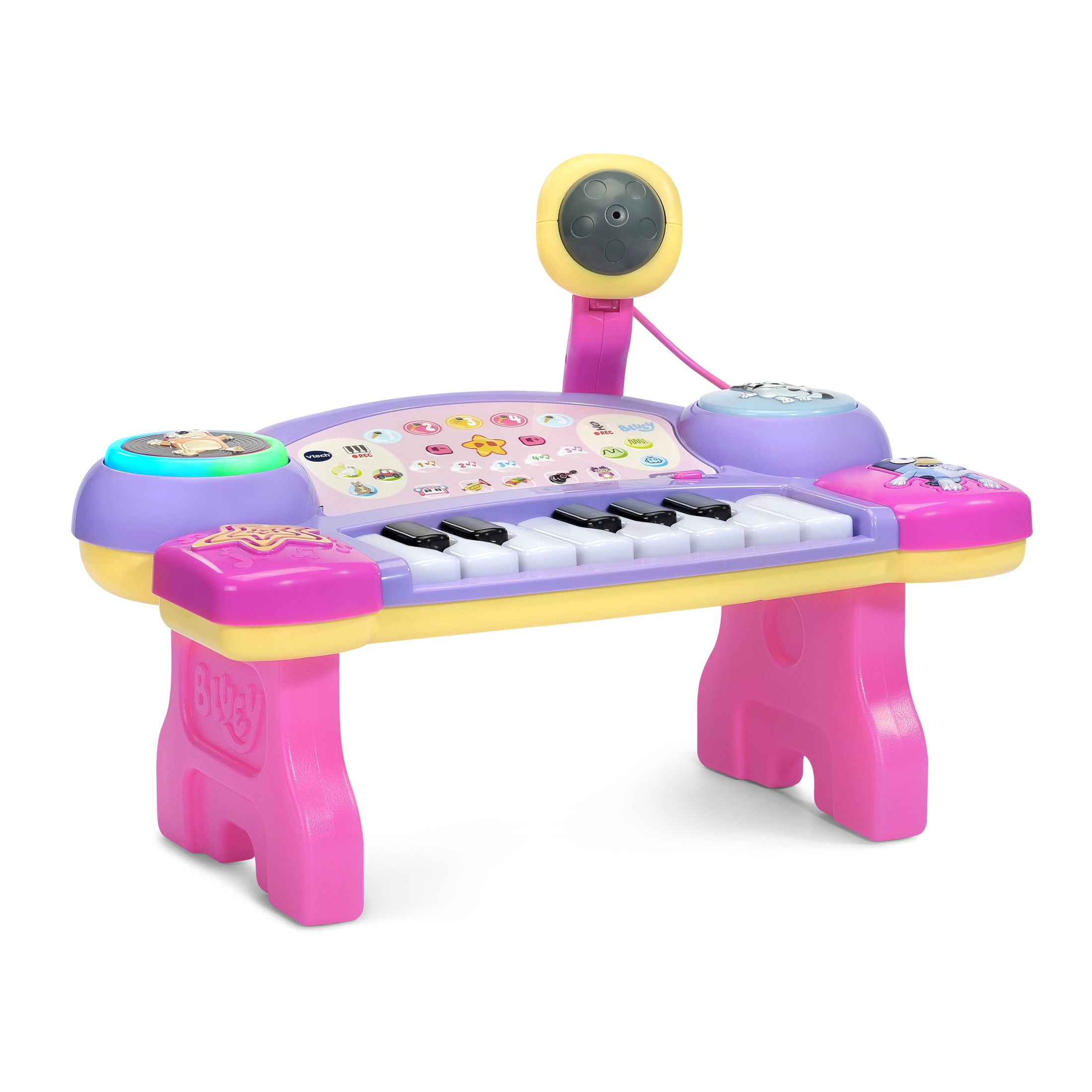 VTech Bluey Keyboard With Light-Up Keys and Musical Instruments