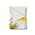 thumbnail image 2 of Olive Soft Flannel Fleece Throw Blanket, Simplistic Folk Inspired Designs and Items, Cozy Plush for Indoor and Outdoor Use, 50" x 60", White Mustard, by Ambesonne, 2 of 5