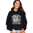 thumbnail image 6 of Sorry I Can't It Is Football Season Hoodie Women Checkered Helmet, Black Hoodie, M, 6 of 8