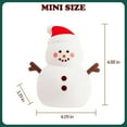 thumbnail image 2 of Snowman Silicone Touch Lamp - Christmas Night Light with 30min Timer, Dimmable 3 Brightness Levels Rechargeable Bedside Lamp, Warm Christmas Night Decor, White, 1pcs, 2 of 7
