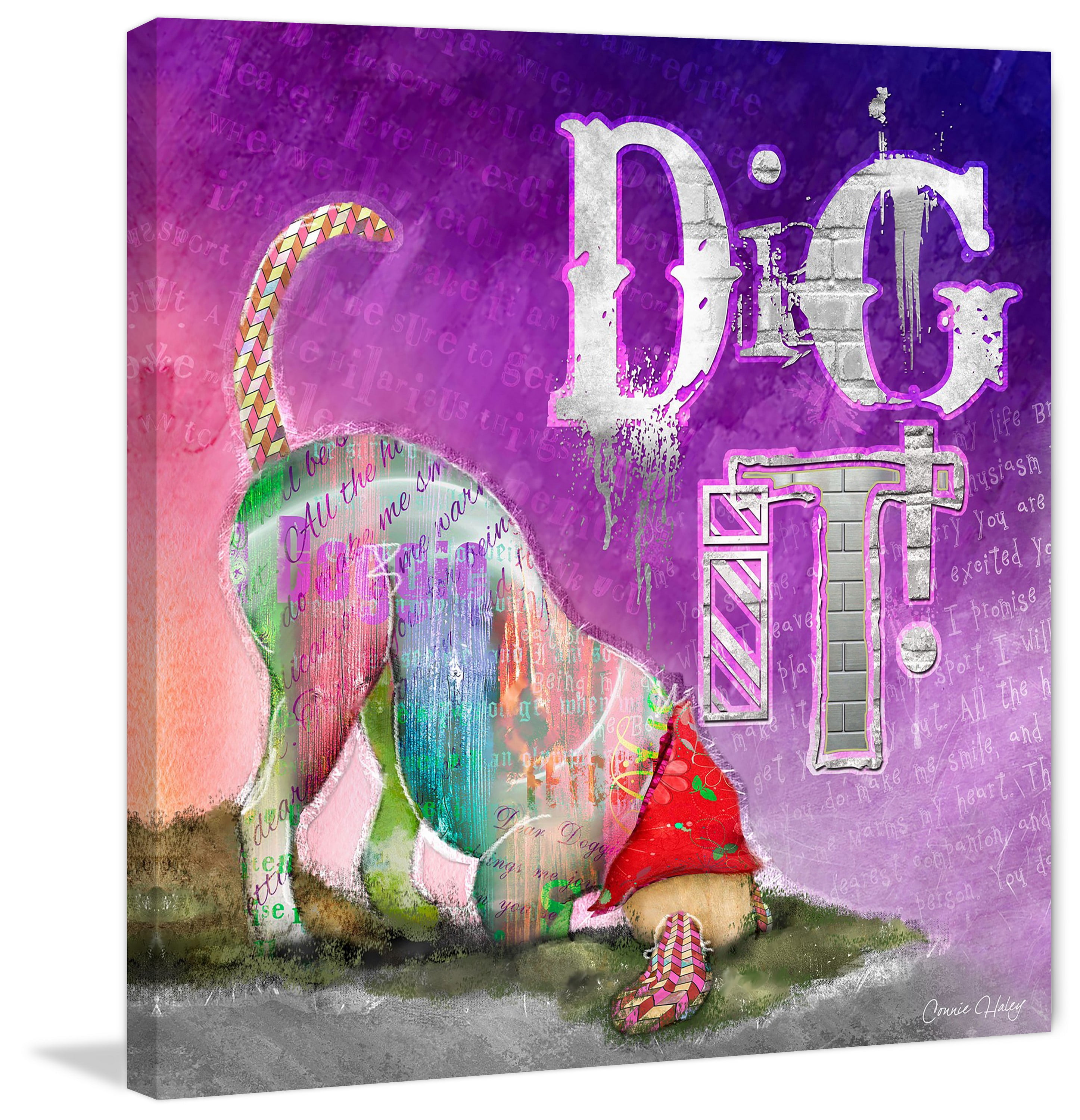 "Dig It" Painting Print on Wrapped Canvas