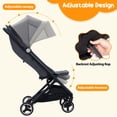 thumbnail image 3 of Kojooin Lightweight Baby Stroller, Compact Umbrella Stroller with Adjustable Sunshade/Footrest/Backrest, Folds with One Hand, Suitable for Newborns, and Can Be Taken On Board, 3 of 7