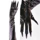 thumbnail image 2 of 1pair Long Faux Leather Gloves Elegant Evening Operas Gloves Women Gloves for Parties Weddings and Winter Event Rose red, 2 of 4