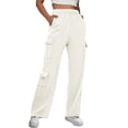 thumbnail image 1 of WILLBEST Pantalones Deportivos Cargo para Mujer, Forrados, de Cintura Alta, Holgados, de Pierna Ancha y Bolsillos, para Otoño E Invierno. Chica, 1 of 8