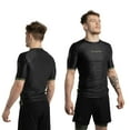 thumbnail image 1 of Progress Jiu Jitsu Academy+ Short SleeveRashguard | Flexible and Durable BJJ Rash Guard | Moisture-Wicking Compression Tops for Men and Women | 80% Polyester/20% Spandex (M, Black), 1 of 4
