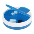 thumbnail image 2 of Unique Bargains 1 Pc 4 Grids Circular Rotating Pill Case Durable for Travel Blue, 2 of 6