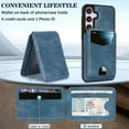 thumbnail image 3 of for Samsung Galaxy S25 Plus Case Wallet, 2 in 1 Detachable Magnetic with Card Holder Back Cards Slot RFID Blocking PU Leather Shockproof Protective Stand Phone Case Cover for Women Men - Blue, 3 of 11