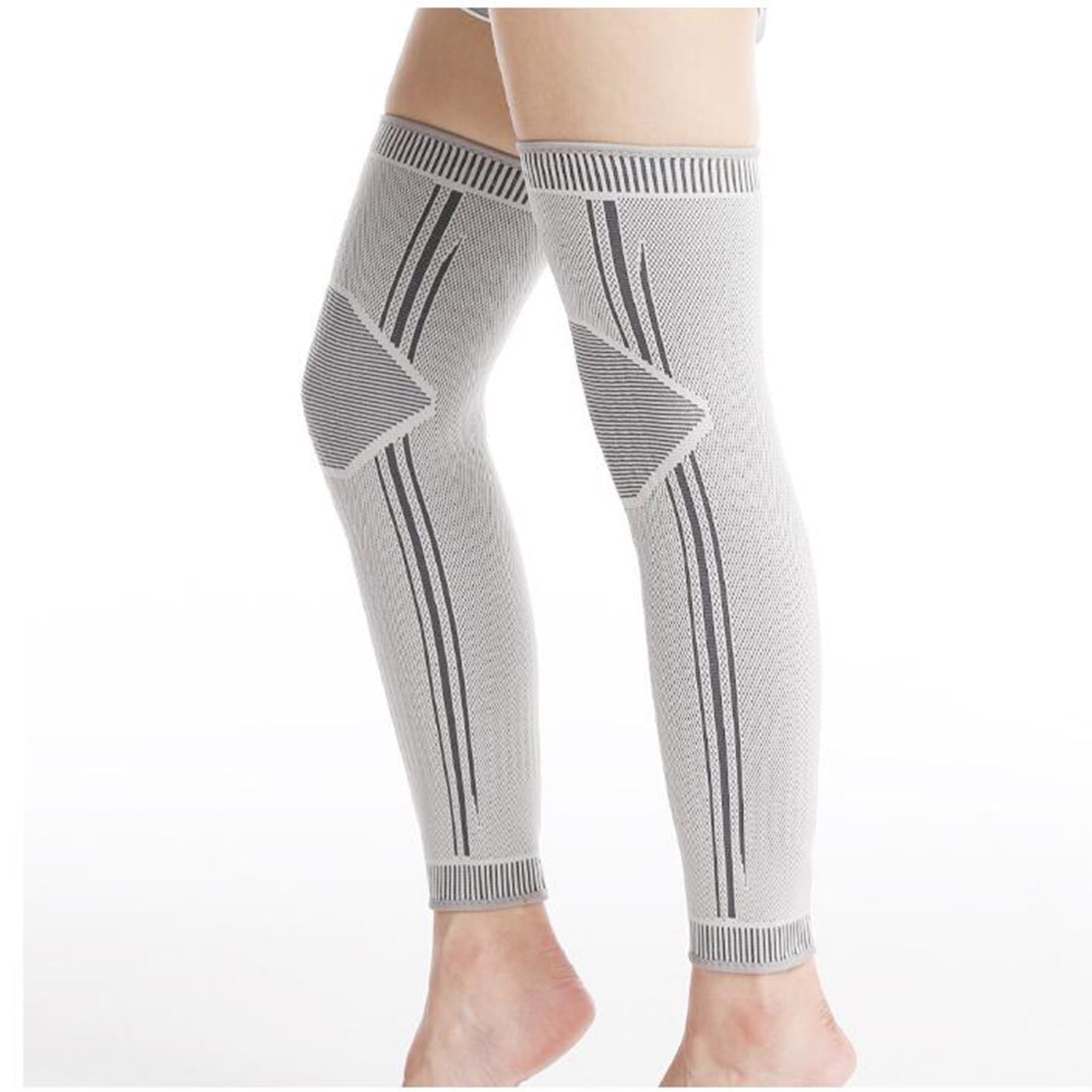 Self-Heated Knee Brace for Men & Women Protection Wormwood Hot Compression Windproof Leg-Warmers Unisex Footless Elderly Cycling Kneepads
