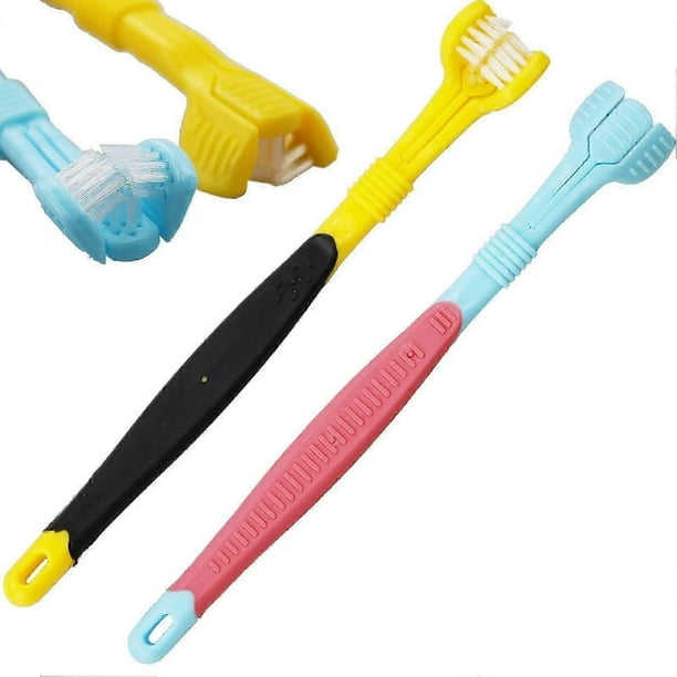 3-Sided Travel Toothbrush for Adults and Kids with Autism, Wrap-Around, Wide-Angle, Soft, Complete Teeth and Gum Care, Deep Cleans Every Tooth.