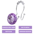 thumbnail image 2 of FRCOLOR Purple Decorative Shower Curtain Hooks with Double Rings for Hanging Curtain and Liner 12 Pieces, 2 of 8