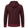 thumbnail image 5 of DHFJKG Mens Zip Up Hoodies Knitwear With Fuzzy Lining Casual Loose Fit Long Sleeve Hooded Drawstring Sweater Cardigan With Pockets Cozy Outerwear, 5 of 5
