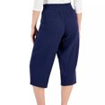 thumbnail image 5 of Outfmvch Flowy Pants Flowy Pants for Women Petite High Waist Drawstring Loose Flowy Pants Capri Pants with Lace Side Cotton Linen Pants Palazzo Pants Women High Waisted Wide Leg Blue 1 S-2XL, 5 of 5