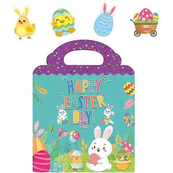 Easter Sticker Books for Kids 2-4 Years Old, Easter Learning Stickers for Toddlers, Easter Sticker Games for Kids, Happy Easter Egg Bunny Stickers for