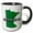 Black/White, variant on 3drose, State Map and Picture Text of Minnesota, 11oz Two-tone Green Mug