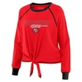 thumbnail image 2 of Women's WEAR by Erin Andrews Scarlet San Francisco 49ers Tie-Front Long Sleeve T-Shirt, 2 of 4
