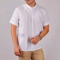 thumbnail image 5 of Camisa Guayabera Yucateca Lino Bordado Cuello Mao M Cuzama, 5 of 5