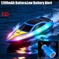 thumbnail image 6 of B-Qtech RC Boat for Pools & Lakes, 2.4GHz High Speed RC Boat with LED Lights, Self Righting, 50-120 Min Run Time, Summer Water Toy for Kids Adults, 6 of 8