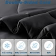 thumbnail image 3 of Cooling Comforter Queen Size, Double-Sided Cold Tech Fabric Quilted Bed Comforters Cooling Blanket for Hot Sleepers, Breathable Lightweight Summer Bedding, All-Season Ice Blanket, Black, 3 of 15