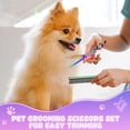 thumbnail image 2 of Set de tijeras de peluquería canina Moontay, 18 cm/20 cm, con peine, 2 of 7
