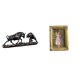 thumbnail image 1 of Estatua de toro para escritorio, adorno de resina, escultura, marco de fotos, tarjeta de presentación, resina grabada moderna, adecuada para el hogar,, 1 of 8