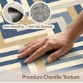 thumbnail image 6 of ODIKA 2'x3' Washable Throw Rug Abstract Interlocking Bands Minimalist Contemporary Pinstripe Striped Flowing for Hallway, Study Room, Non-Slip Low Profile, Flatwoven, 6 of 7