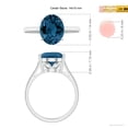 thumbnail image 5 of ANGARA Natural Solitaire 7.2 ct London Blue Topaz Cocktail Ring in 14K White Gold for Women (Size-14x10mm) | November Birthstone, Anniversary, Jewelry Gift for Women | Natural London Blue Topaz Ring, 5 of 10