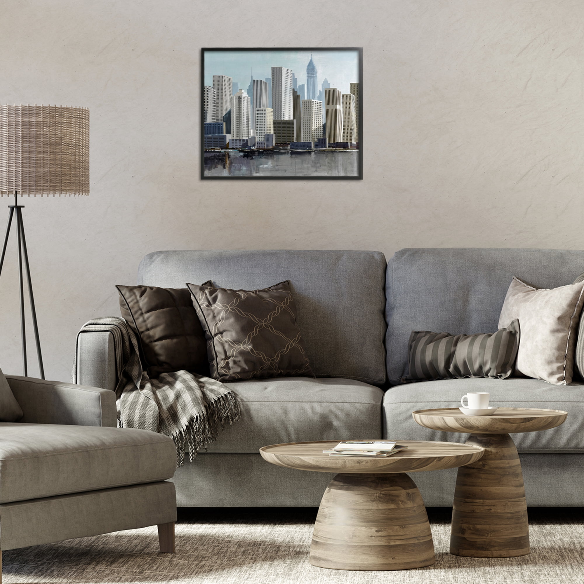 Stupell Industries New York City Sans Bridge Black Framed Giclee Art, design by Lorenzo Collective