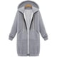 thumbnail image 2 of SAILING Mujer Casual Zip Up Fleece Sudaderas con capucha Túnica Sudadera Chaqueta larga Yw, 2 of 5