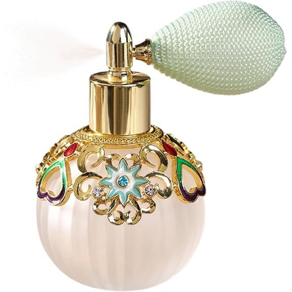 Perfume Spray Bottle, 40ml Glass Empty Refillable Vintage Perfume Bottle, Exquisite Elegant Empty Jar Atomizer Diffuser for Toner, Essential Oil Vintage Bottles