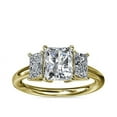 thumbnail image 1 of 1.20 Carat Excellent Radiant Cut Real Diamond New Design Three Stone Ring for Wedding Solid 18K Yellow Gold Size 11, 1 of 8