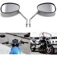 thumbnail image 2 of Motorcycle Rearview Mirrors, Universal Fitment Chrome Plastic Body Metal Shaft For Enhanced Visibility And Style, 2 of 5