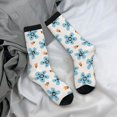 thumbnail image 5 of KLL Flower Leaves Print Cool Socks Men's Women's Crew Socks Funny Crazy Novelty Stockings, 5 of 6
