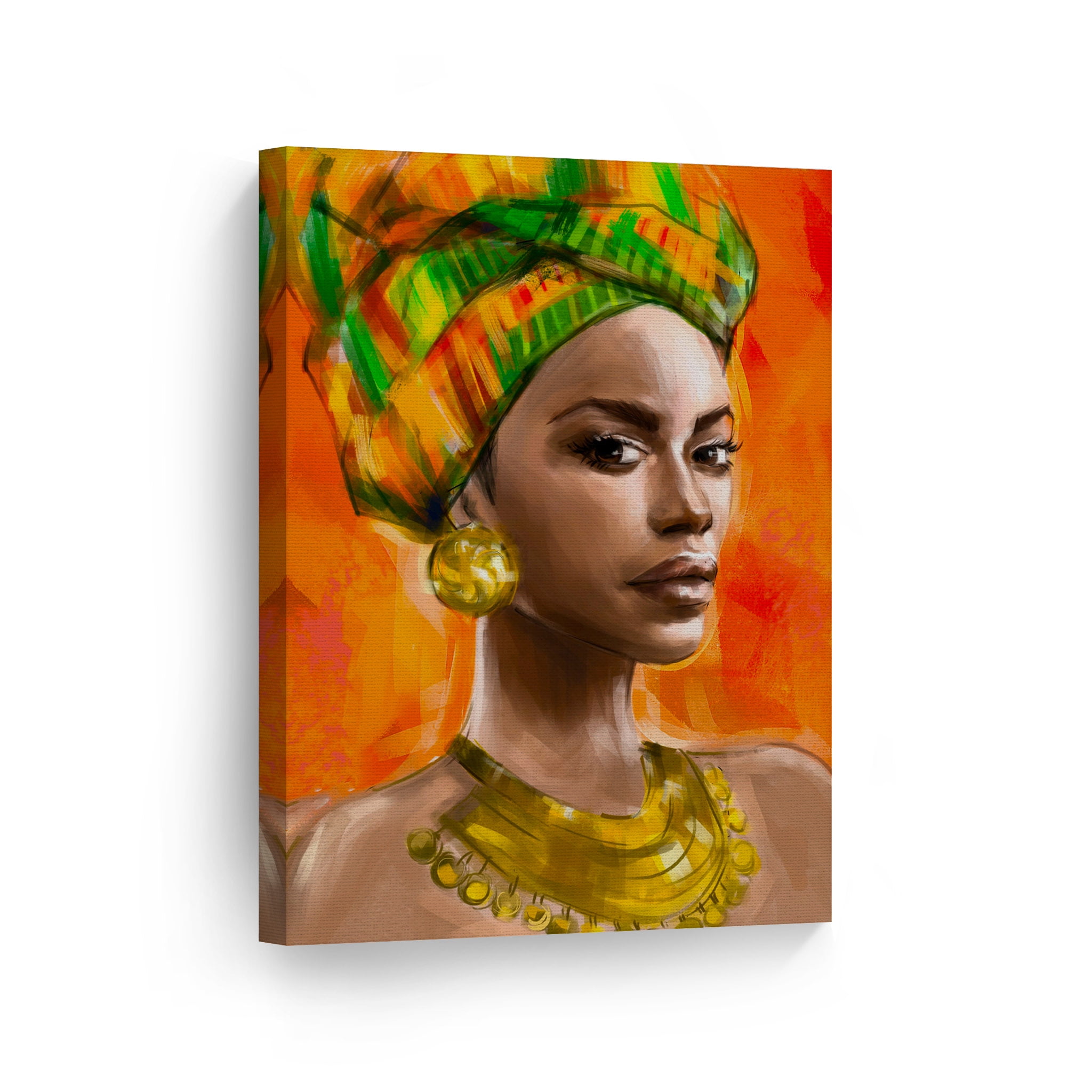 Canvas Painting Poster Print Art Picture Watercolor African Woman Portrait Decor