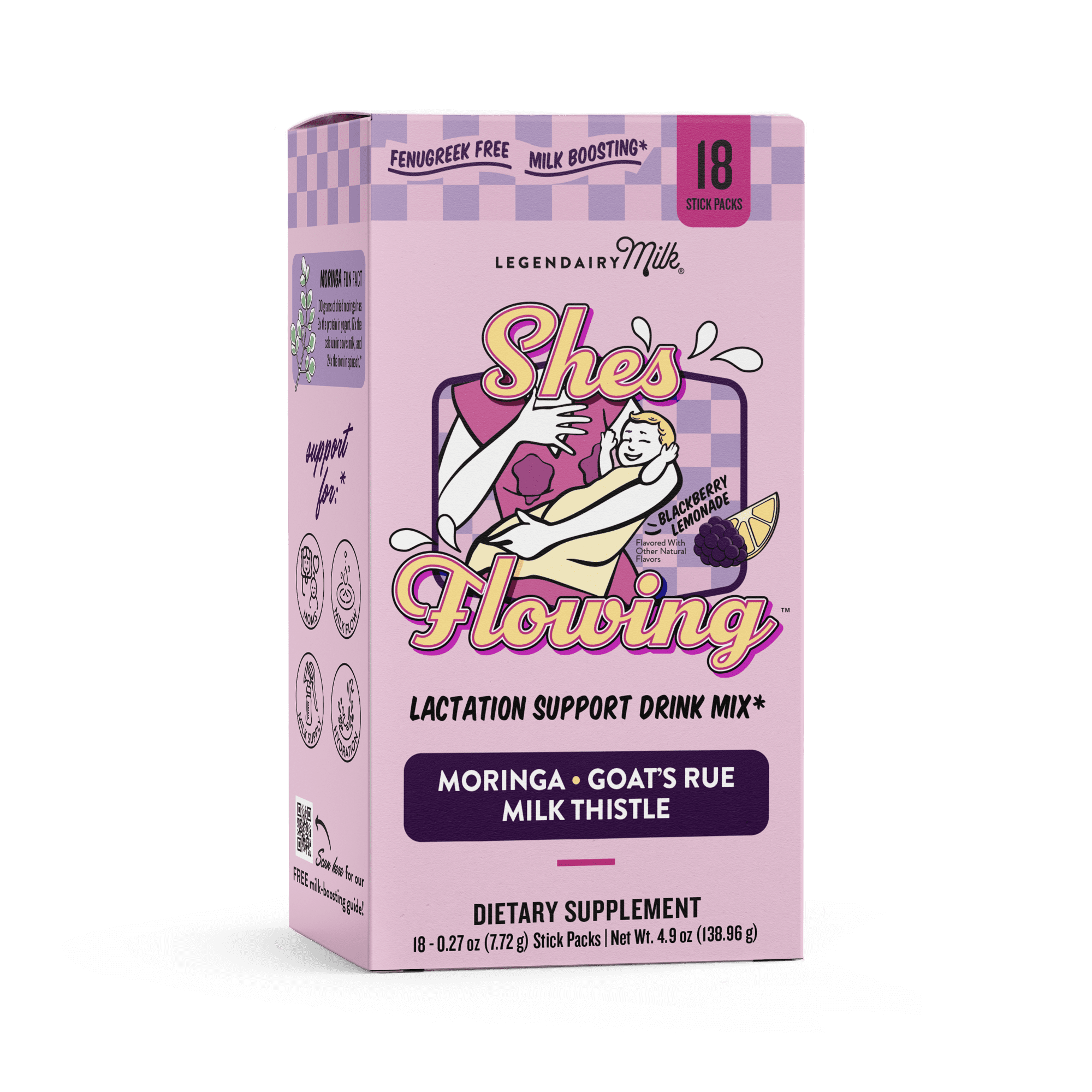 Legendairy Milk She's Flowing Lactation Drink Mix, Breastfeeding Supplement, 4.9 oz