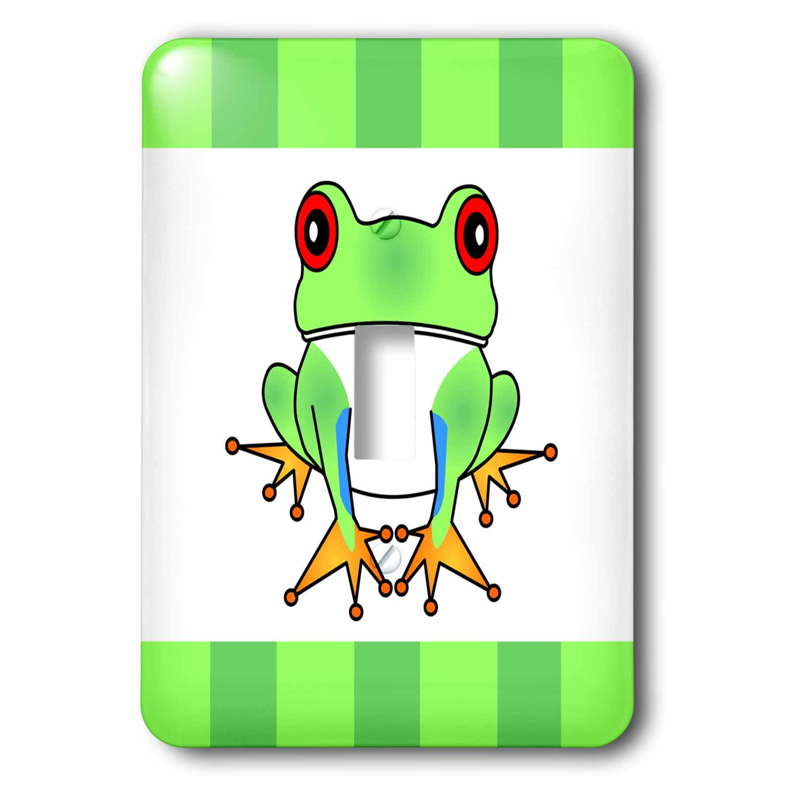 3dRose Tree Frog with Stripes - Single Toggle Switch (lsp_6105_1 ...