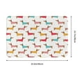 thumbnail image 3 of Bingfone Dachshund Dog Puppy Door Mat 16"x24" Front Entrance Non-Slip Low Profile Washable for Entryway, 3 of 7