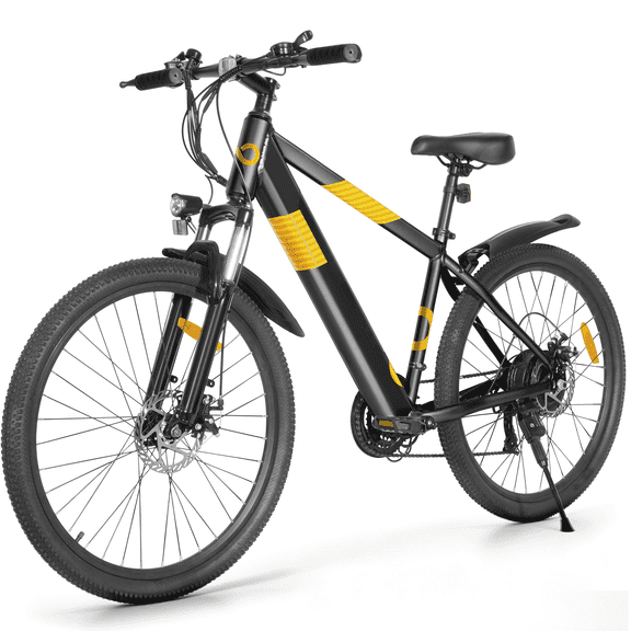 MIHOVER 26" Electric Bike for Adults 550W Max Speed 20MPH, 48V Removable Battery 40 Miles, Shimano 21-Speed Adjustable Fork,UL2849 City & Light Off-Road Classic2 E-Bike with Lock-Black