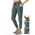 thumbnail image 4 of Women's Athletic Hiking Cargo Joggers Pants Outdoor Workout Lightweight Quick Dry UPF 50 Zipper Pockets Iron Grey S, 4 of 8