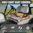 thumbnail image 3 of Whosucclay Sunset Palm Print Golf Cart Seat Cover, Easy to Install Breathable Protector for 2 Person Thickened Golf Cart Seat Towel Blanket, 52.36"x 32.28", 3 of 7