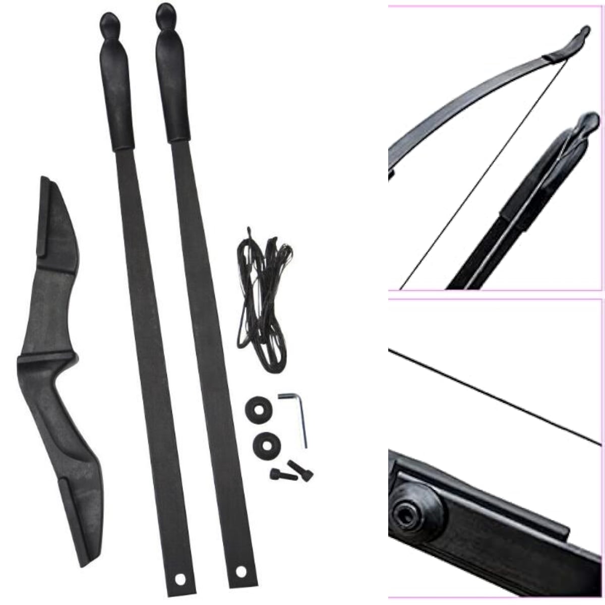 AMEYXGS Archery Takedown Recurve Bow and Arrow Set Left/Rght Hand Longbow Kit Beginner