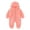 06-Orange, variant on Annhoo Newborn Boys Girls Fleece Rompers Fall Winter Infant Long Sleeve Button Down Hooded Jumpsuits with Cute Ears
